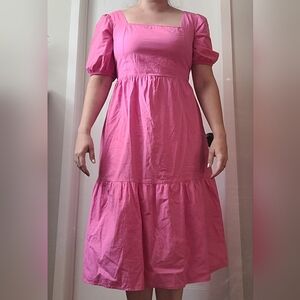 Japna pink midi with sleeves L